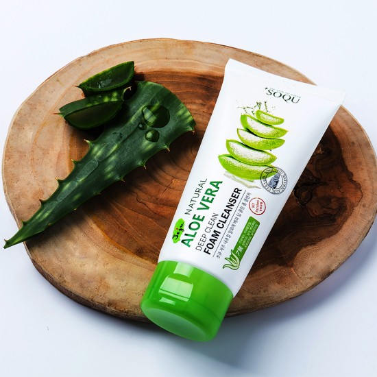 SOQU JEJU NATURAL ALOE VERA DEEP CLEAN FOAM CLEANSER SOQU JEJU NATURAL ALOE VERA DEEP CLEAN FOAM CLEANSER